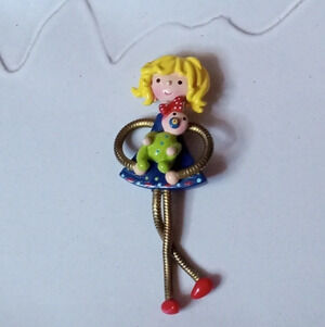 Vintage Brooche with snake chain dangle legs and arms